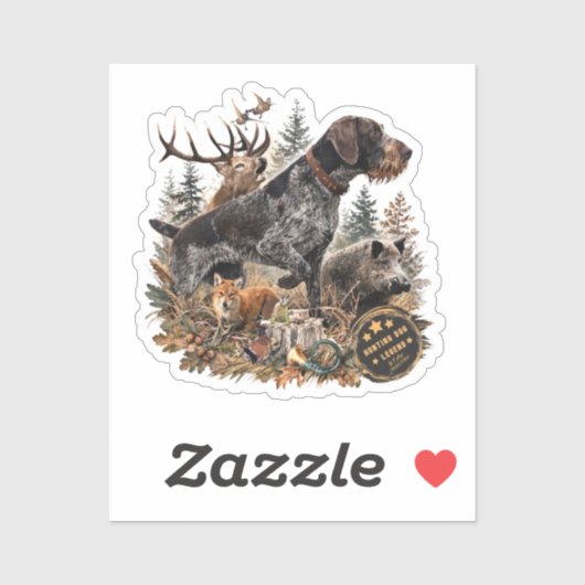 German Wirehaired Pointer Sticker (Vel)