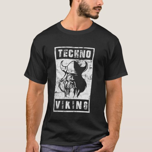 Germanic Techno Viking Northmen Cool Techno Duits T-shirt (Voorkant)