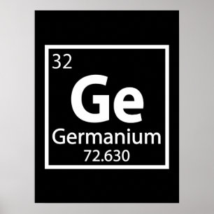 Germanium - Duitse periodieke wetenschappelijke ta Poster