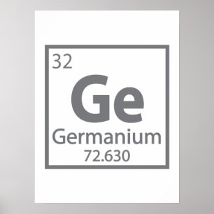 Germanium - Duitse periodieke wetenschappelijke ta Poster