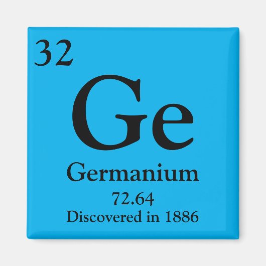 Germanium Periodiek Tabel Magneet (Voorkant)