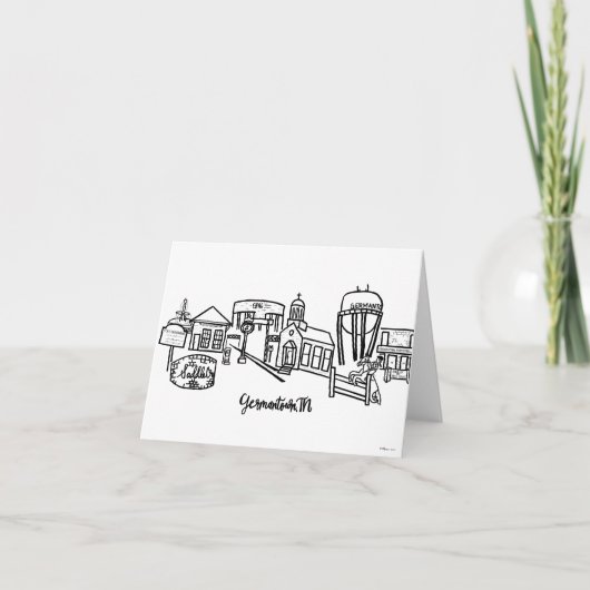 Germantown Skyline Merci Cartes (Devant)