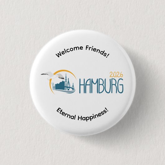 Germany 2026 International Convention Pin Ronde Button 3,2 Cm (Voorkant)