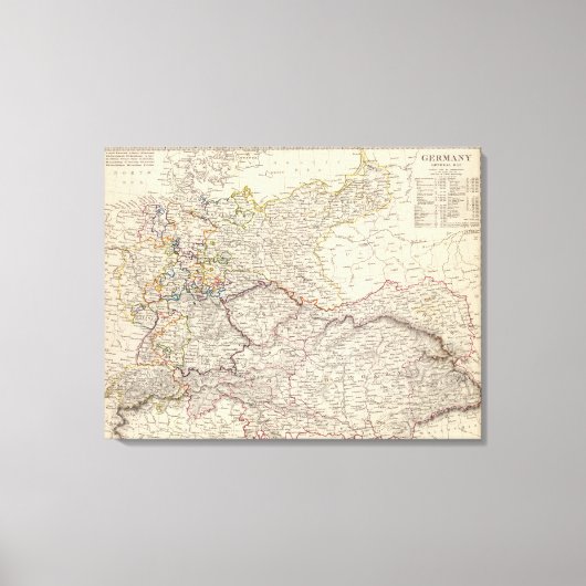 Germany general map canvas afdruk (Voorkant)