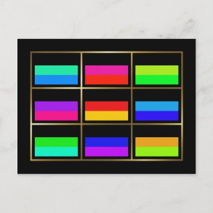 Germany Multihue Flags Postcard Briefkaart