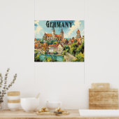 Germany vintage travel poster (Cuisine)
