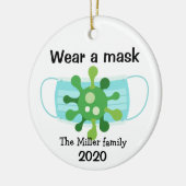 Germe Personnalisé Porte Un Ornement Masque (Gauche)