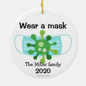 Germe Personnalisé Porte Un Ornement Masque (Dos)