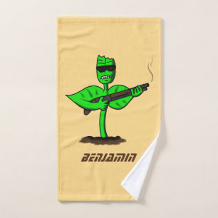 Germinator cyborg plant grappige cartoon bad handdoek