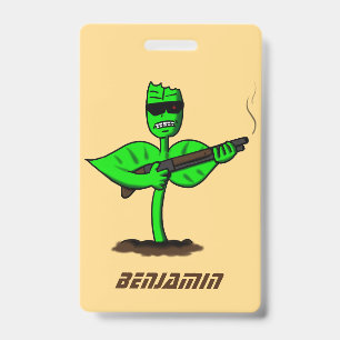Germinator cyborg plant grappige cartoon badge