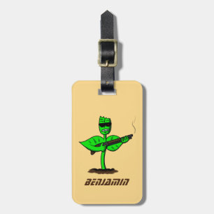 Germinator cyborg plant grappige cartoon bagagelabel