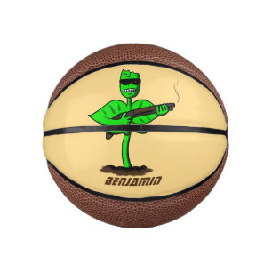 Germinator cyborg plant grappige cartoon basketbal