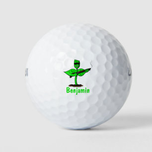 Germinator cyborg plant grappige cartoon golfballen