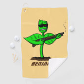 Germinator cyborg plant grappige cartoon golfhanddoek (Insitu)