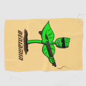 Germinator cyborg plant grappige cartoon golfhanddoek (Horizontaal)