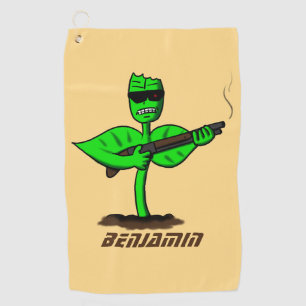 Germinator cyborg plant grappige cartoon golfhanddoek