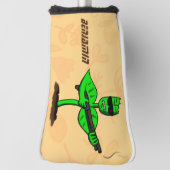 Germinator cyborg plant grappige cartoon golfheadcover (Draai 90)