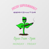 Germinator cyborg plant grappige cartoon raamsticker (Vel)