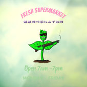 Germinator cyborg plant grappige cartoon raamsticker (Vel 3)