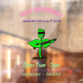 Germinator cyborg plant grappige cartoon raamsticker (Vel 2)