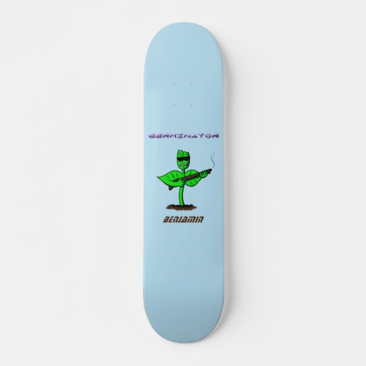 Germinator cyborg plant grappige cartoon skateboard (Voorkant)