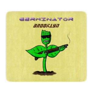 Germinator cyborg plant grappige cartoon snijplank
