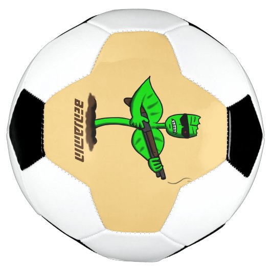 Germinator cyborg plant grappige cartoon voetbal (Gedraaid)