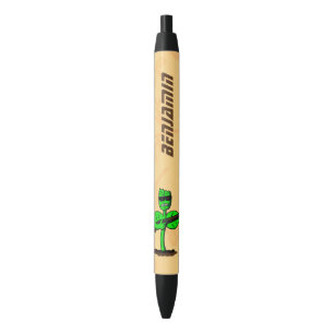 Germinator cyborg plant grappige cartoon zwarte inkt pen