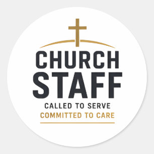 Geroepen om Kerkpersoneel Christelijke Typografie Ronde Sticker