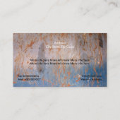 Geroest, gecorrodeerd metaal, textuur op maat visitekaartje (Achterkant)