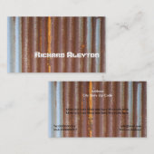 Geroest gegolfd metaal, textuur op maat visitekaartje (Voorkant / Achterkant)