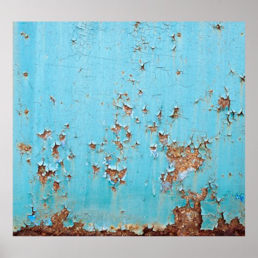 Geroest metaal: gestructureerde wand. poster (Voorkant)