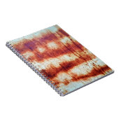 Geroest metaal, getextureerde achtergrond. notitieboek (Rechterzijde)