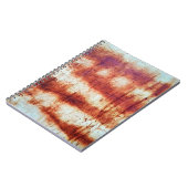 Geroest metaal, getextureerde achtergrond. notitieboek (Linkerzijde)