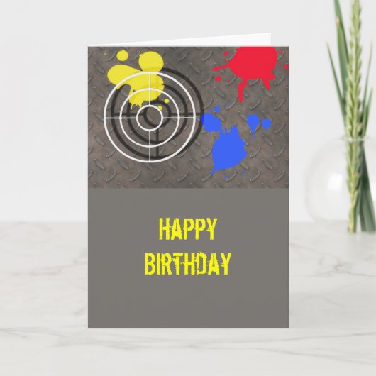 Geroeste Rooster met het Gezicht van het Pistool Kaart (Voorkant)