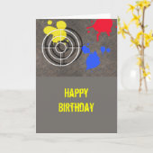 Geroeste Rooster met het Gezicht van het Pistool Kaart (Gele Bloem)