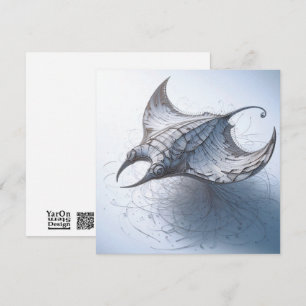 gerold magazinepapier manta-ray Wenskaart Notitiekaartje