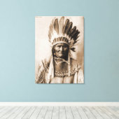 Geronimo 1904 omwikkeld doek canvas afdruk (Insitu (Houten vloer))