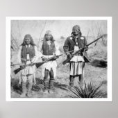 Geronimo en drie van zijn Apache-strijders, 1886 ( Poster (Voorkant)