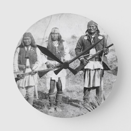 Geronimo en drie van zijn Apache-strijders, 1886 ( Ronde Klok (Voorkant)
