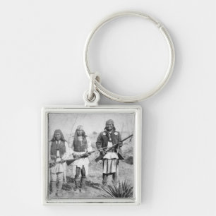Geronimo en drie van zijn Apache-strijders, 1886 ( Sleutelhanger