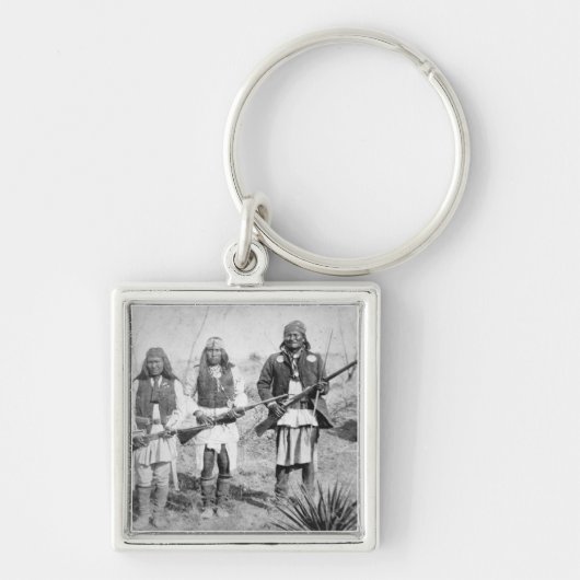 Geronimo en drie van zijn Apache-strijders, 1886 ( Sleutelhanger (Voorkant)