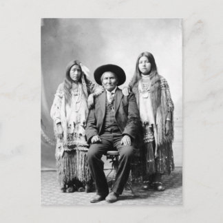 Geronimo en twee nichtjes briefkaart