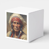 Geronimo Indiaanse krijger portret Bedankdoosjes (Achterkant)