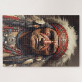 Geronimo Indiaanse krijger portret Legpuzzel (Horizontaal)