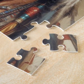 Geronimo Indiaanse krijger portret Legpuzzel (Zijkant)