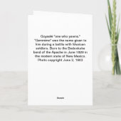 Geronimo, leeftijd 74 kaart (Achterkant)