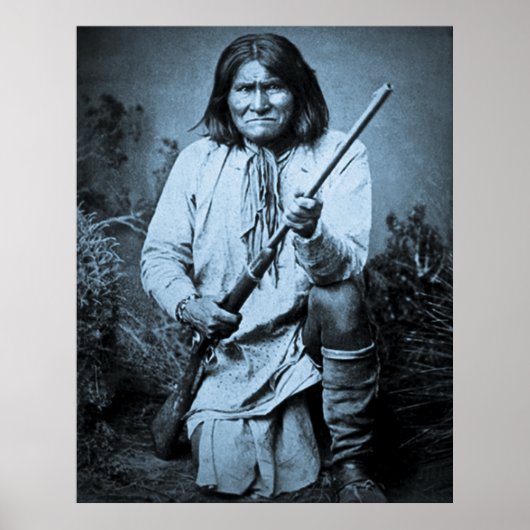 Geronimo met Rifle 1886 Poster (Voorkant)