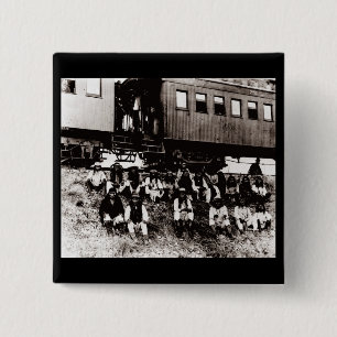 Geronimo's band vierkante button 5,1 cm