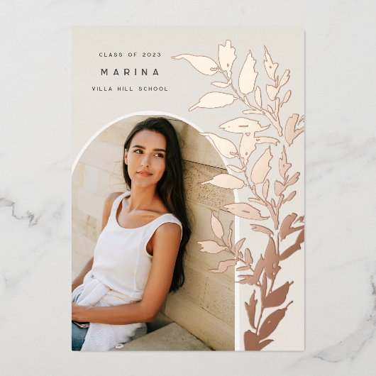 Gerooide bladeren | Aankondiging foto-Afstuderen (Voorkant)